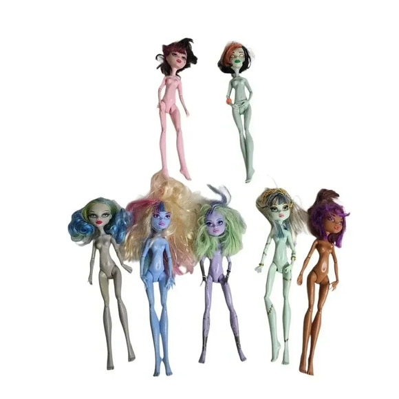 Mattel Other - Monster High Doll Lot of 7 No Clothes Frankie Stein‎ Clawdeen Scarah Abbey Twyla